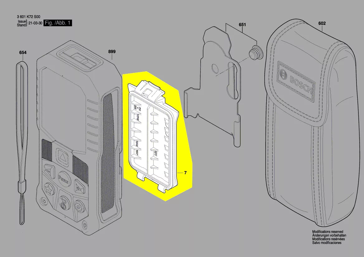 couvercle batterie réf. 1 600 A01 NA9 Bosch